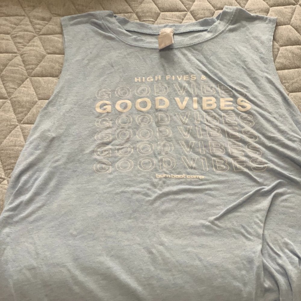Burn Bootcamp Light Blue Tank - Size M